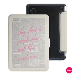 Vintage Newspaper Print Slim Smart Cover - 2 - in - 1 Magnetic Detachable Case with Auto Wake/Sleep - Kobo Clara Colour (M3)