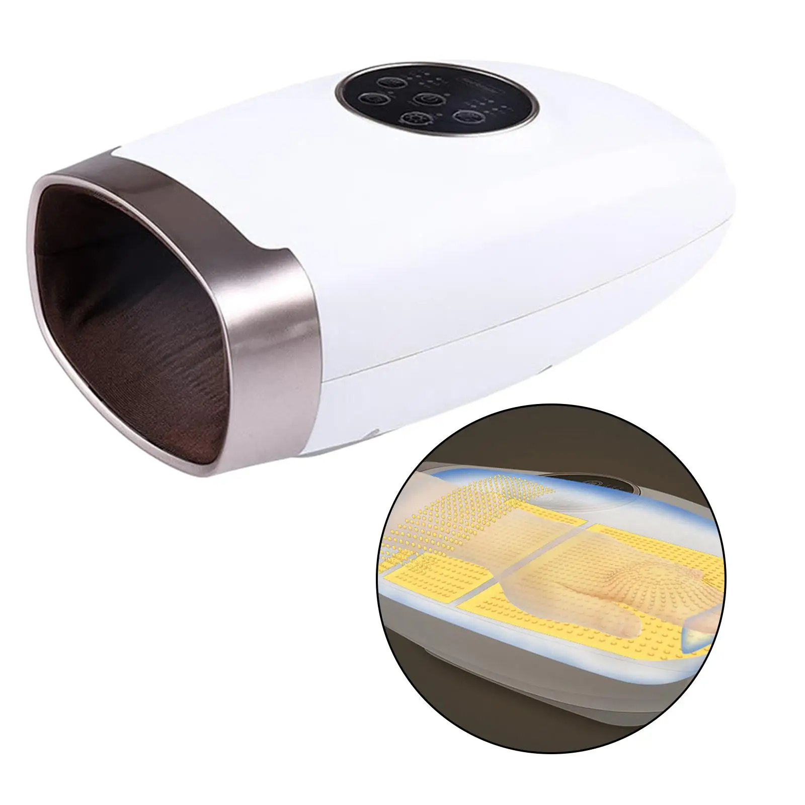 

Cordless Electric Hand Massager Tool Point Therapy Pain Relief with Heat