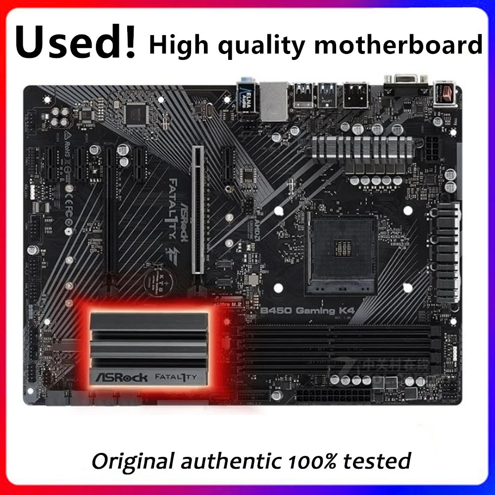 Per Presa Scheda Madre Asrock Fatal1Ty B450 Gaming K4 Am4 Ddr4 Per Scheda Madre Desktop Originale Amd B450M B450 Scheda Madre Usata