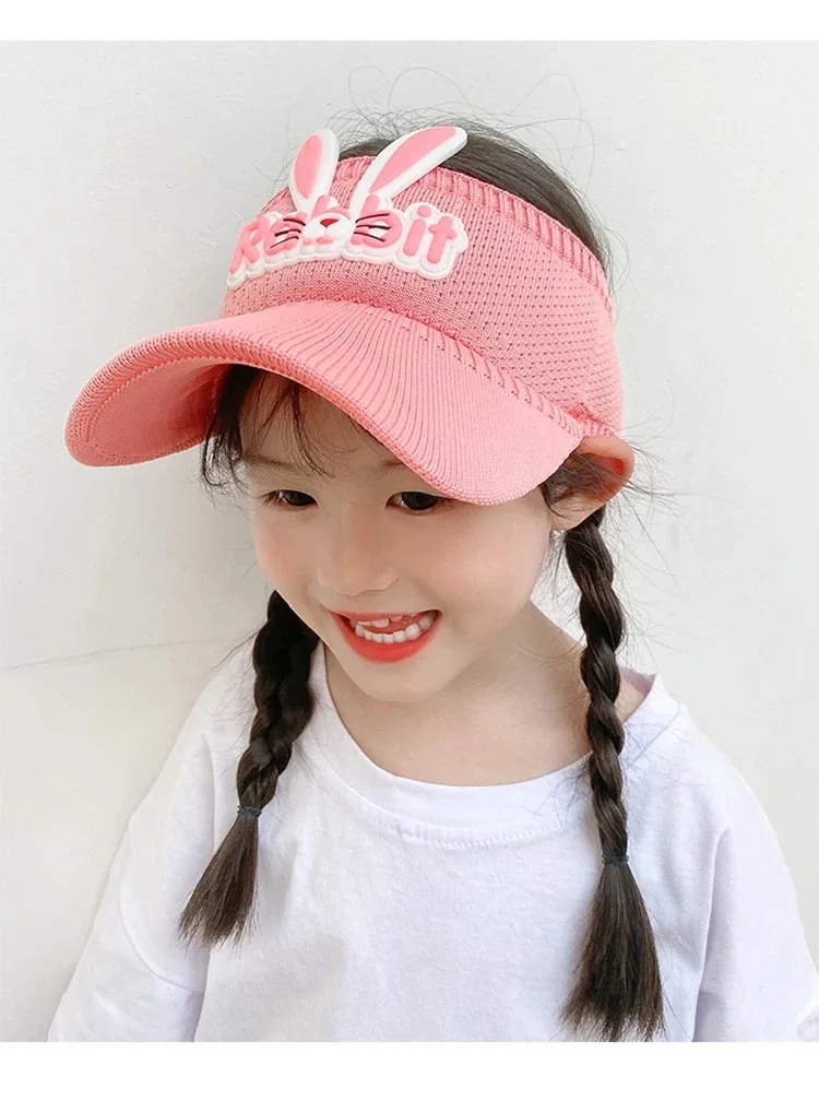 2023 New Sun Children Visors Cute Rabbit Wings Bunny Summer Hat for Kids Boys Girls Hats 3-12years Old_voghion.com