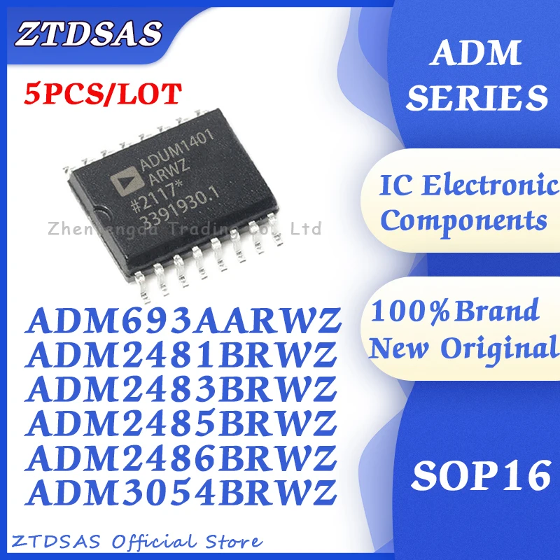 

5PCS/LOT ADM693AARWZ ADM2481BRWZ ADM2483BRWZ ADM2485BRWZ ADM2486BRWZ ADM3054BRWZ ADM IC Chip SOP-16