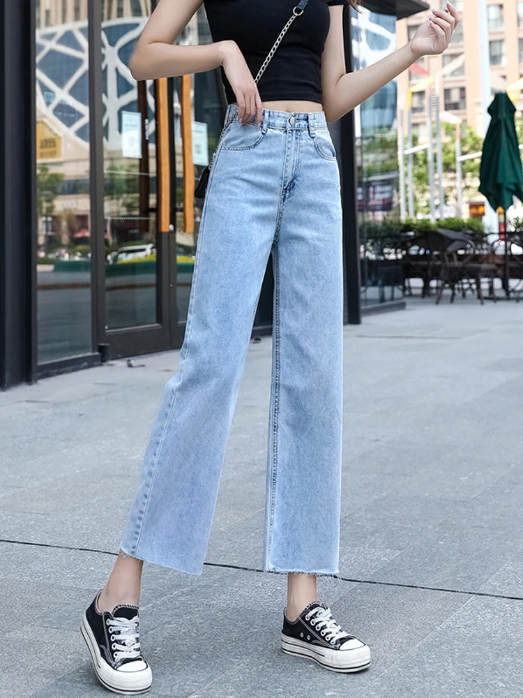 Pants Women Fashion Folds Full Length Autumn Korean Style Wide Leg High  Waist Trousers Female Casual Street Party All-match Girl - AliExpress