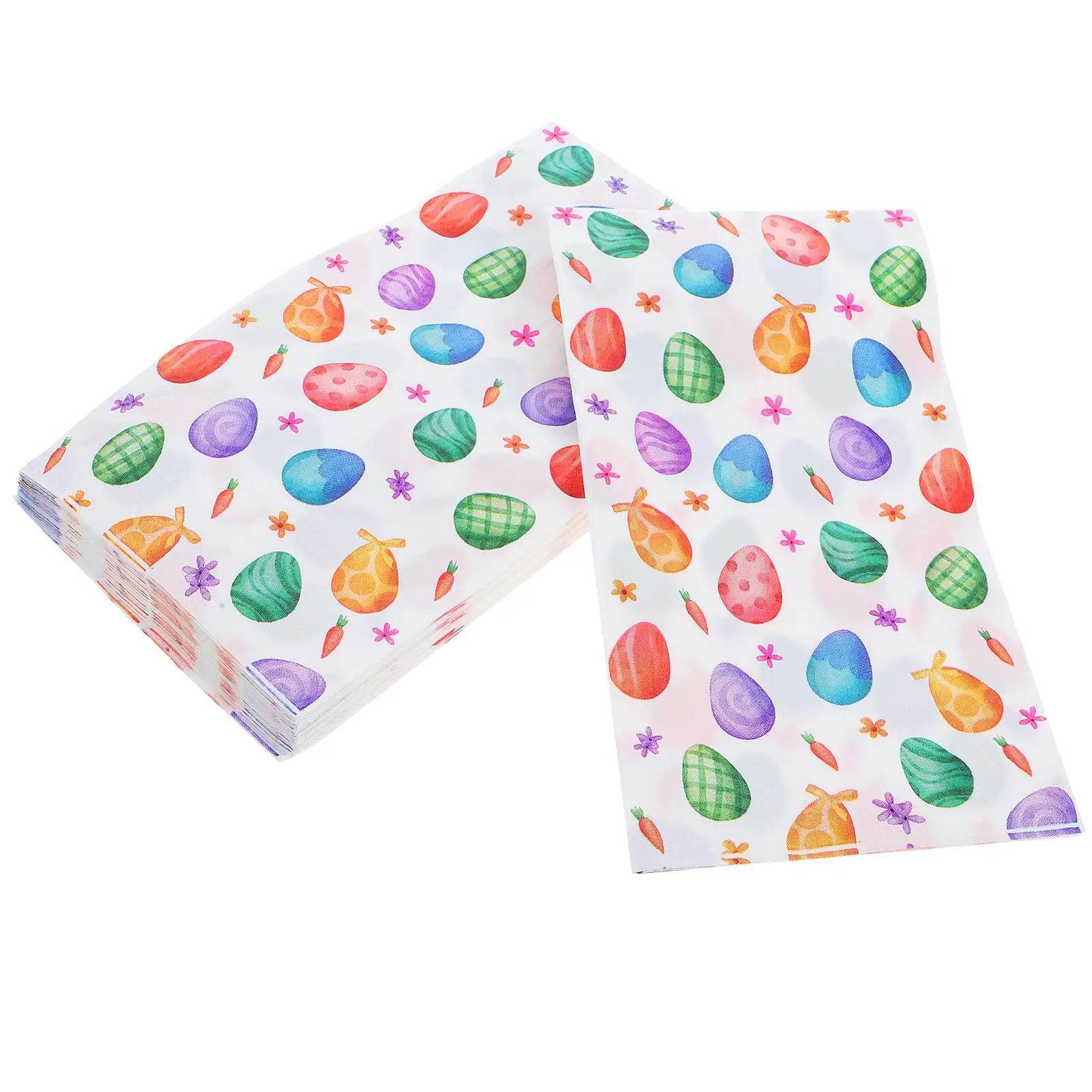 20 Pcs Disposable Paper Napkins Easter Party Supplies Decorative Tableware Holiday Print Napkin Egg Festive Serviettes