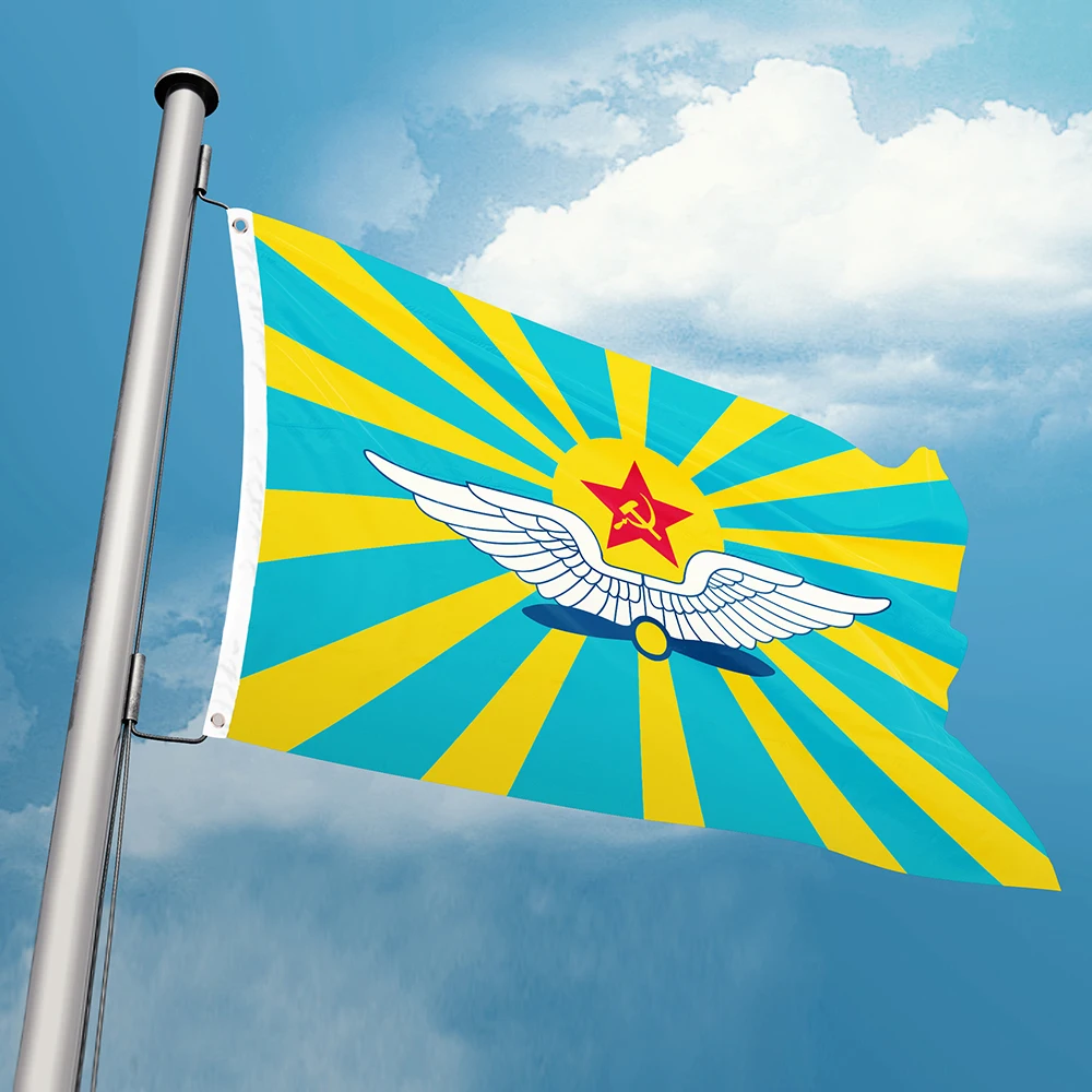 Esercito Russo Aeronautica Dell'Unione Sovietica Bandiera 3Ft X 5Ft Banner In Poliestere Volante 90*150Cm Decorazioni Esterne Personalizzate Sport