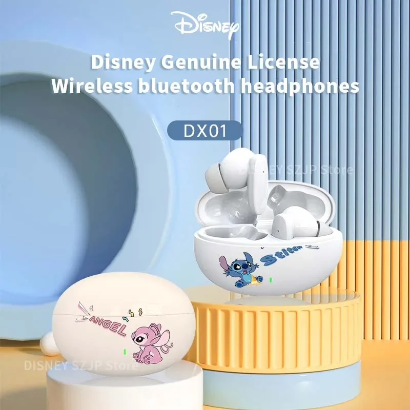 Disney Dx01 Auricolare Lilo Stitch Angel Auricolari Bluetooth Wireless Hifi Sound Cuffie Per Chiamate Hd Smart Touch Lunga Durata Della Batteria