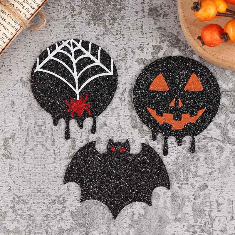 

2Pairs Black Halloween Bat Pumpkin Spider Shape Nipple Cover Disposable Breast Pasties Invisible Bra Stickers For Women