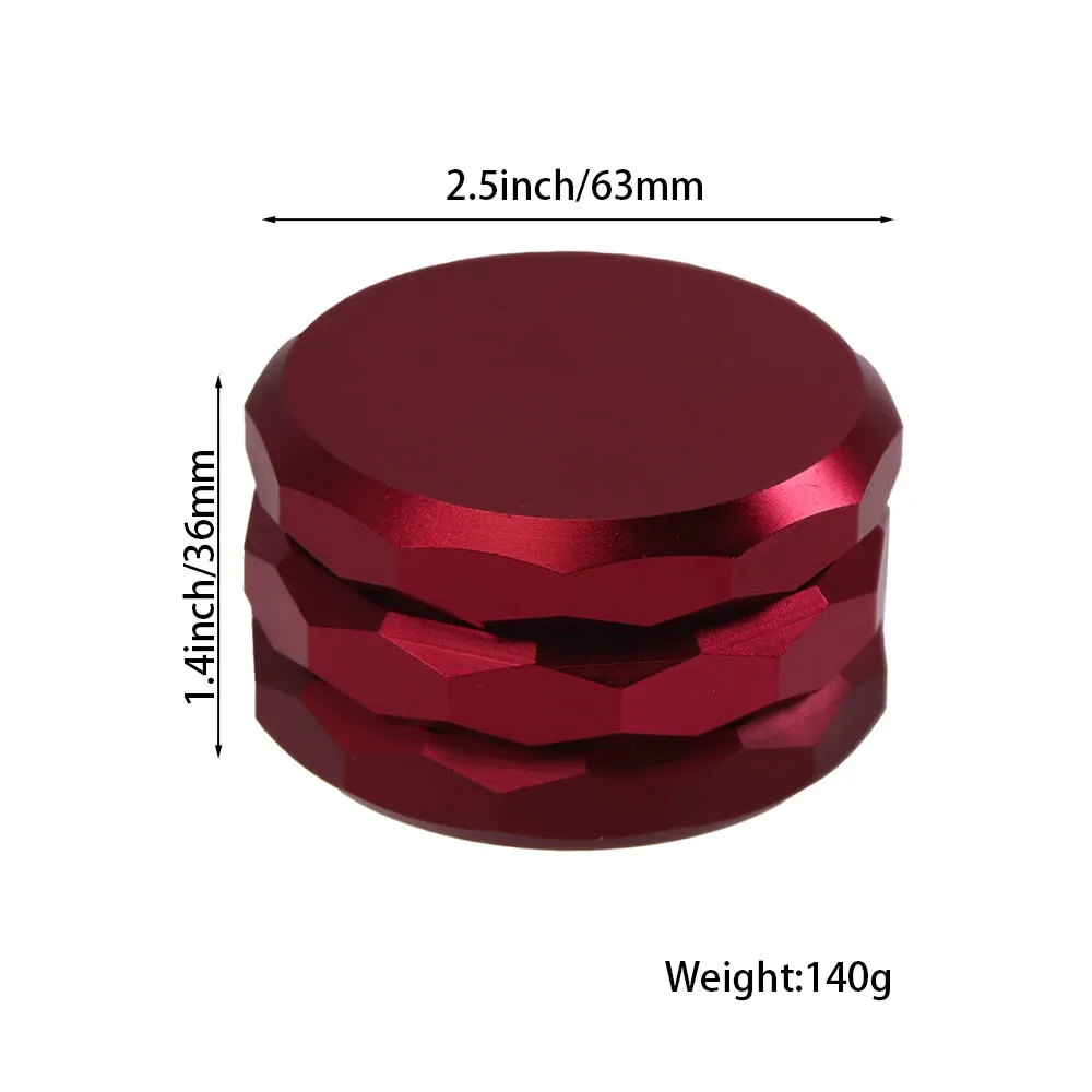 Personalized Diamond Shell, Metal Bright Aluminum Alloy Manual Grinder,3 Layers of 63mm Diameter Crusher, Easy to Grind Portabl 5