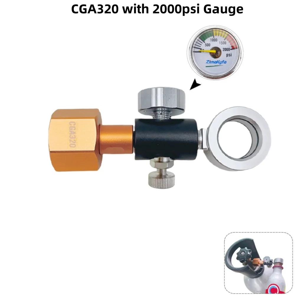 CO2 Charge Refill Adapter Station for Sparkling Water Makers
