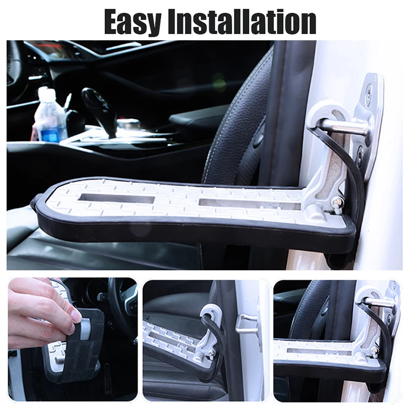 Extended Car Door Step Foldable Car Roof Rack Step Universal Latch