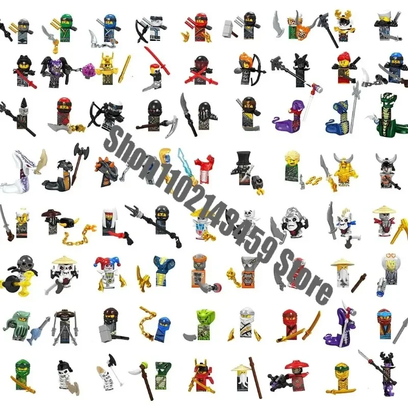 Фигурки из аниме, гармадон, Shinobi Masters Jay Zane и Kai Nya Lloyd Samukai Cole Harumi, фигурки фиолетового Пиро змеи, куклы-конструкторы, детские игрушки