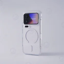 Luxury Crystal Clear Magnetic Airbag Case - Anti - Knock Shockproof Bumper Cover - Xiaomi 17 pro (White OWL QNCC)