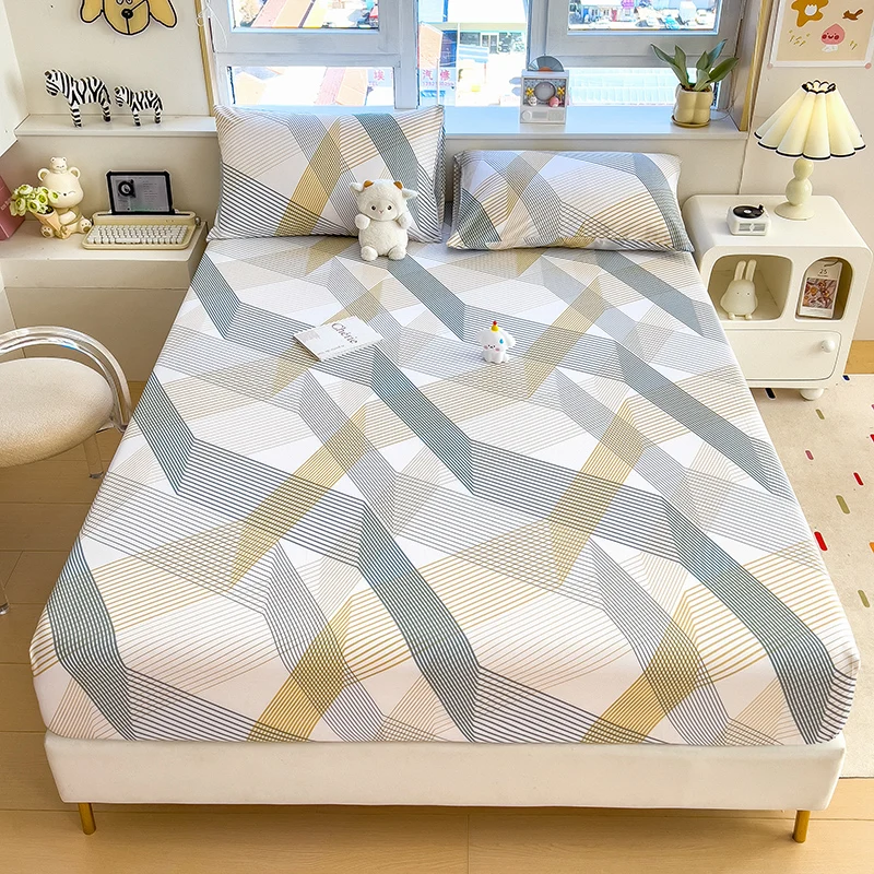 100% Cotton Bed Cover Bed 90/120/150/180cm Sheets Simple Style Bed Linen for Home Fitted Sheet sabanas (Pillowcase Need Order) 4