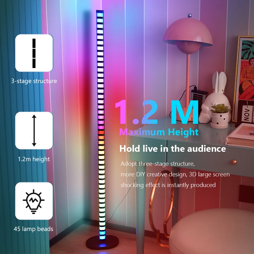 1 Pc RGB Pickup Lampe Stimmenaktiviert Musik Rhythmus Lichter