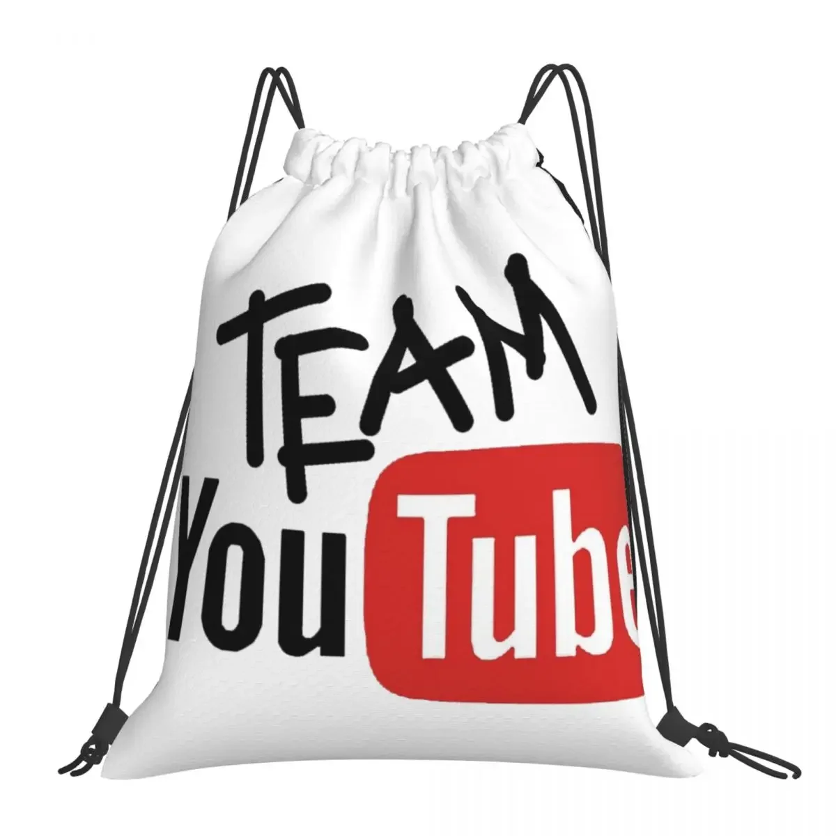 

Team YouTube Backpacks Multi-function Portable Drawstring Bags Drawstring Bundle Pocket Shoes Bag BookBag For Travel School