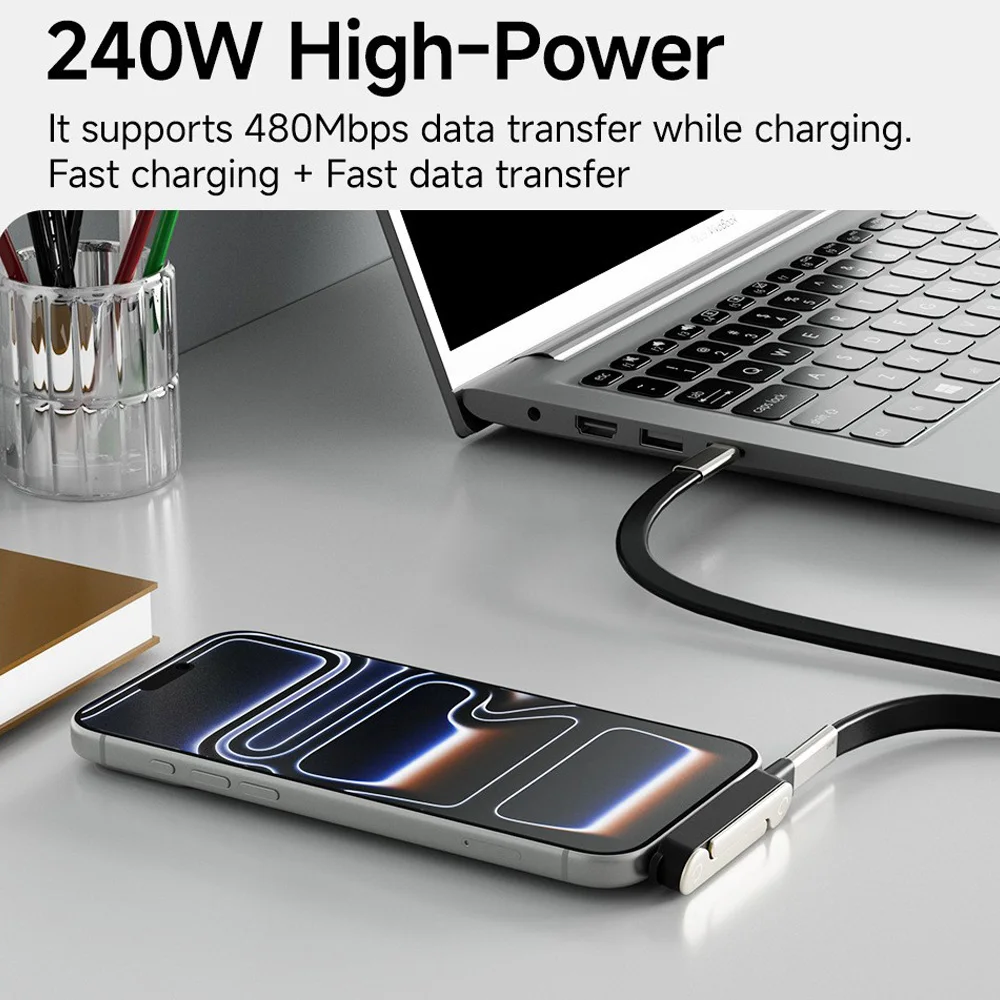 240W Type C to Type C Multi-functional Adapter for Phone Fast Charging for iPhone 15 16 17 Huawei Samsung Converter 4