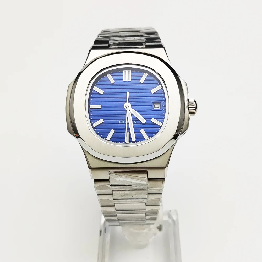 

40mm Square Mechanical Automatic Men's Watch Japan Movement NH35/8215 Date Sapphire Glass Stainless Steel Strap Nautilus