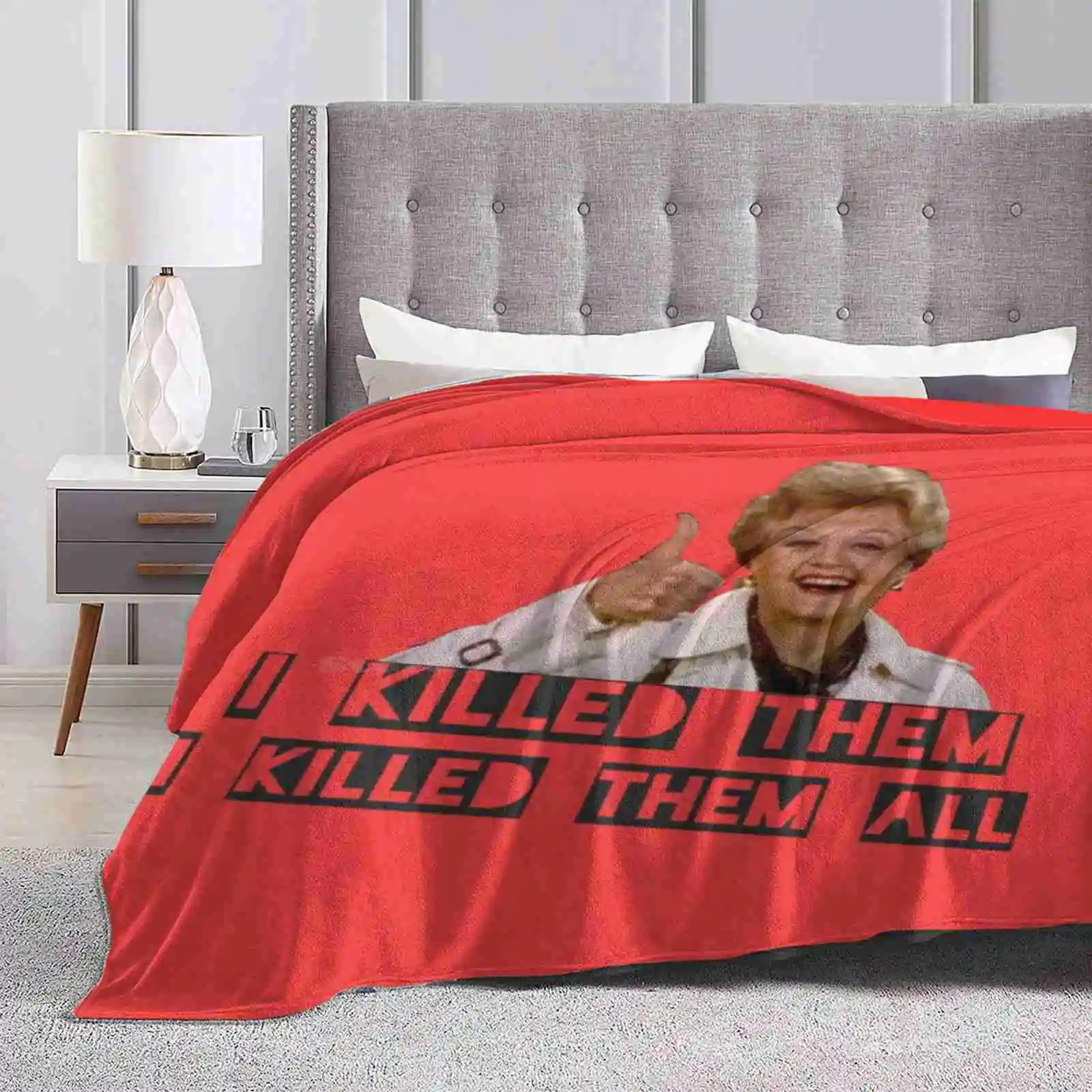 Fletcher-Secret Serial Killer Trend Style Funny Fashion Soft Throw Coperta Killer Shewrited Killer Horror Theory Comedy