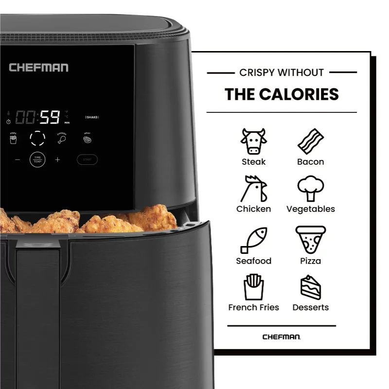 Chefman 8qt Digital Air Fryer - Silver