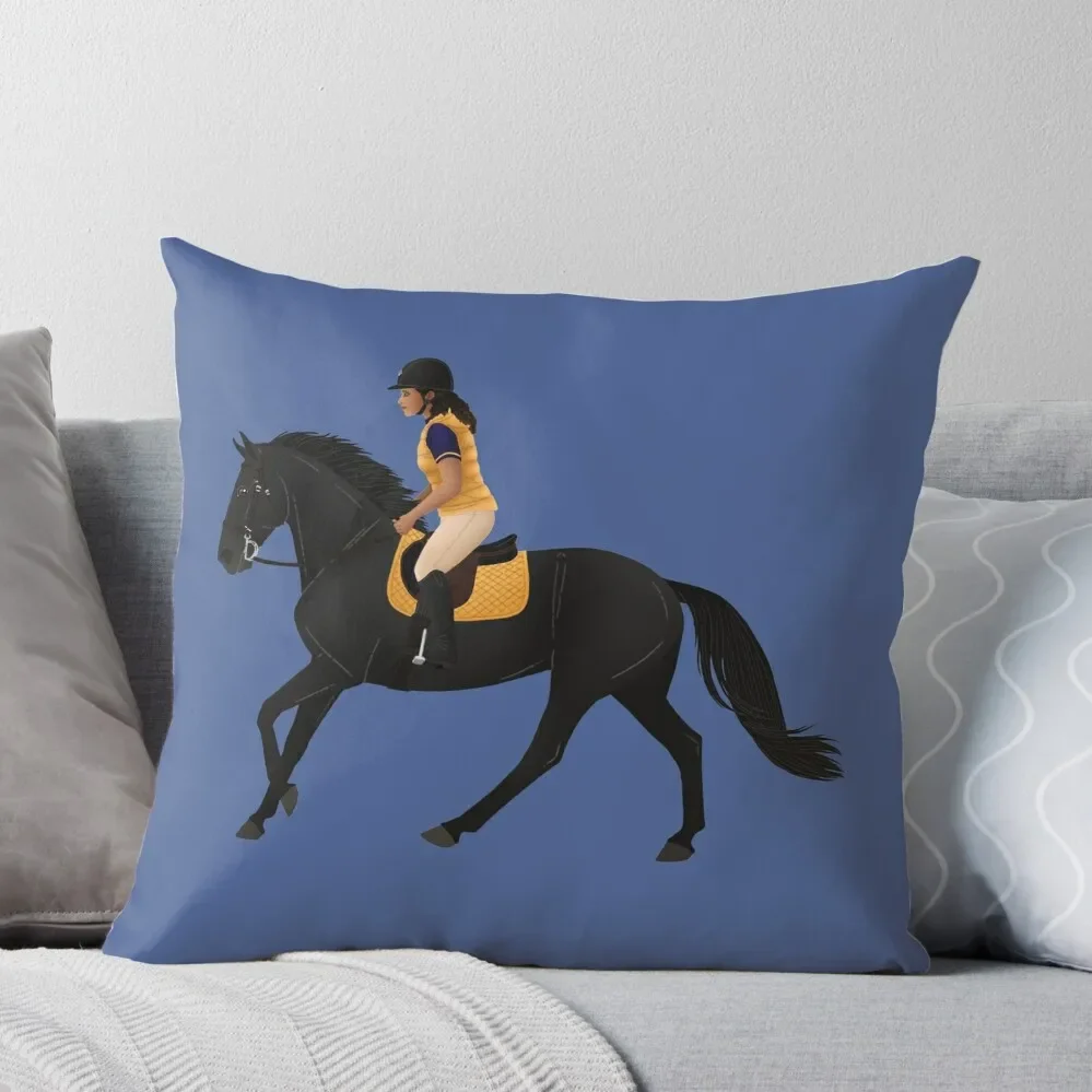 

Zoe and Raven from Free Rein - Equine Rampaige Throw Pillow Custom Cushion Pillow Case Christmas