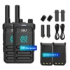 SHJ FRS Walkie Talkies H28Y Long Range Walkie Talkie for Adults with Earpiece Mic Rechargeable 2-Way Radios Handheld Two-Way Rad 1