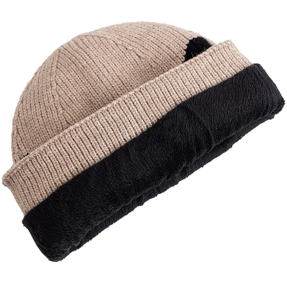 Hot Sale Unisex Winter Beanie Hat Plush Fleece Warm Cap Letter Soft Beanie Hat For Men Women Thicken Ski Sports Knitted Hat