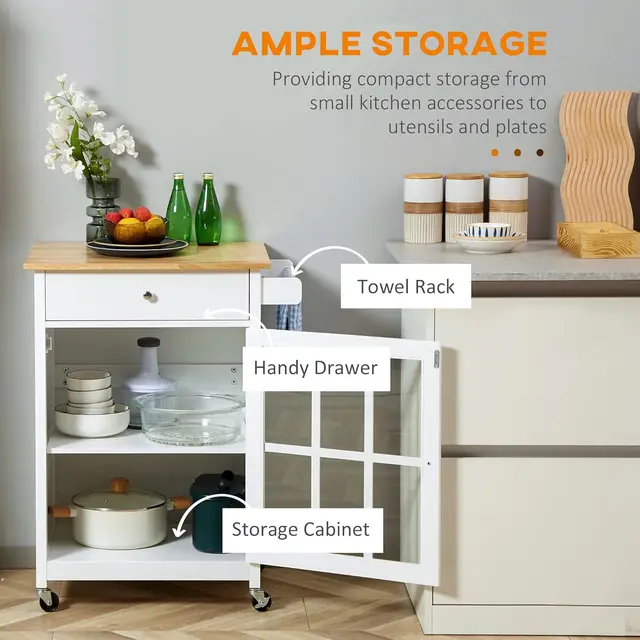 Rolling Kitchen Island Cart 2