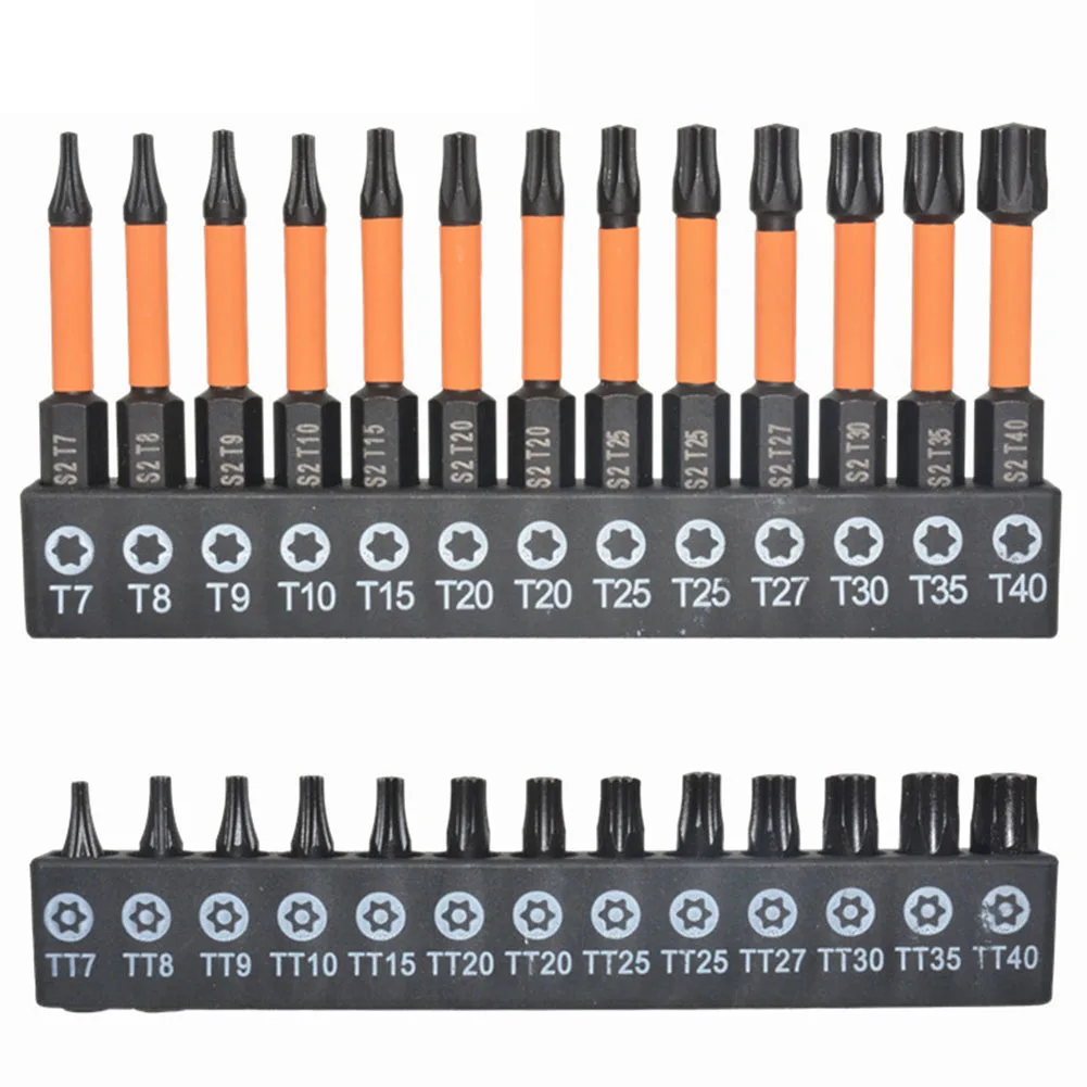 

13pcs 1/4 Screwdriver Bit Set Drill Batch Head Torx Hexagonal Magnetic Screwdriver Bits Solid Hollow Screwdriver