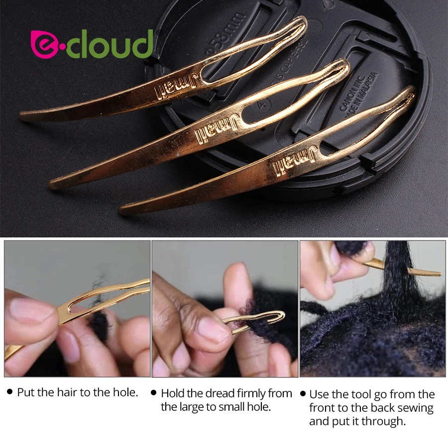 1-5Pcs/Bag Crochet Interlocking Hooks for Dreadlocks Hair Extension Wigs Braided Human Hair