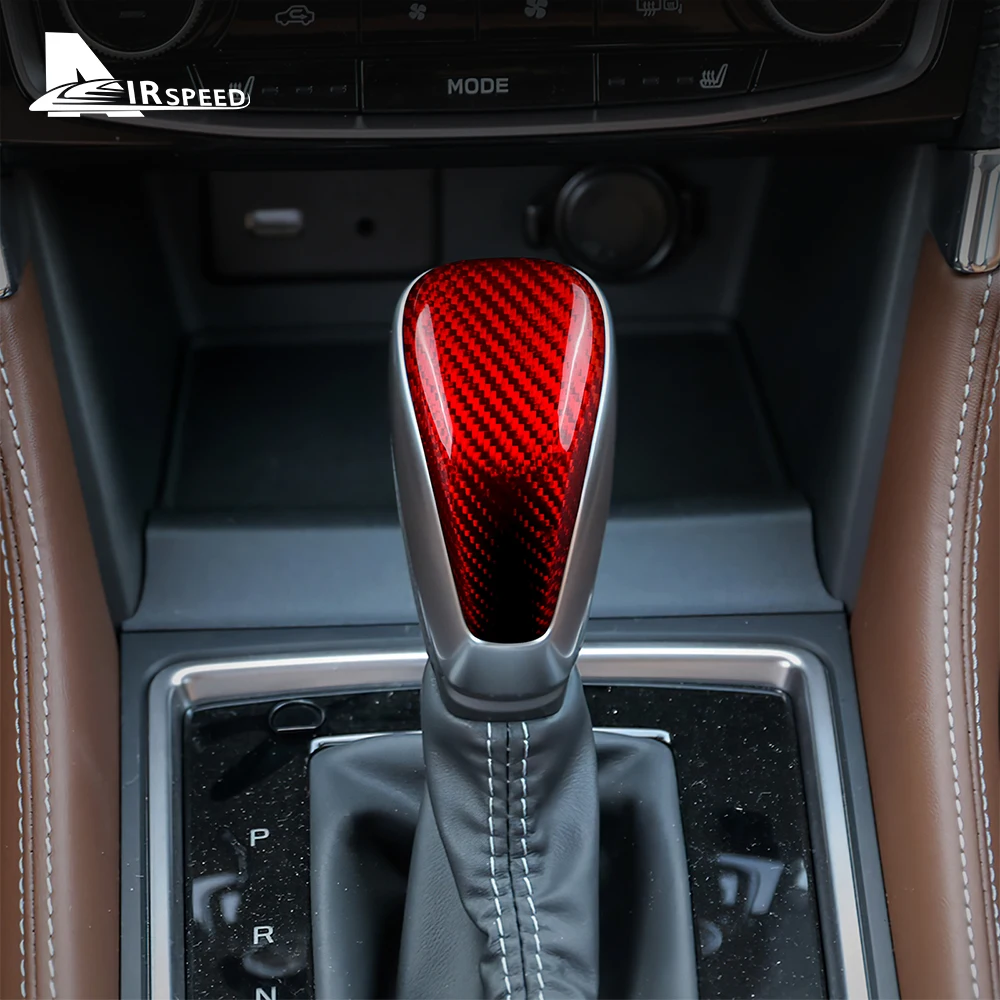 thumbnail image 2 of Carbon Fiber Gear Shift Knob Cover For Subaru Forester, Outback, Crosstrek, Impreza, XV (2017-2024, Automatic) 2 of 13