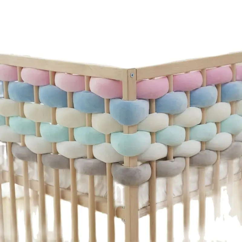 5M woven twist single-strand bed circumference crib pillow anti-collision bed circumference guardrail baby room decoration crib bumper