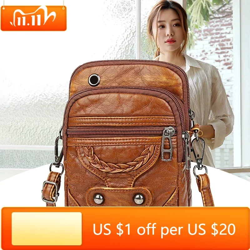 

Винтажные сумки-кошельки для женщин, маленькая дамская сумочка через плечо, клатч с клапаном для сотового телефона