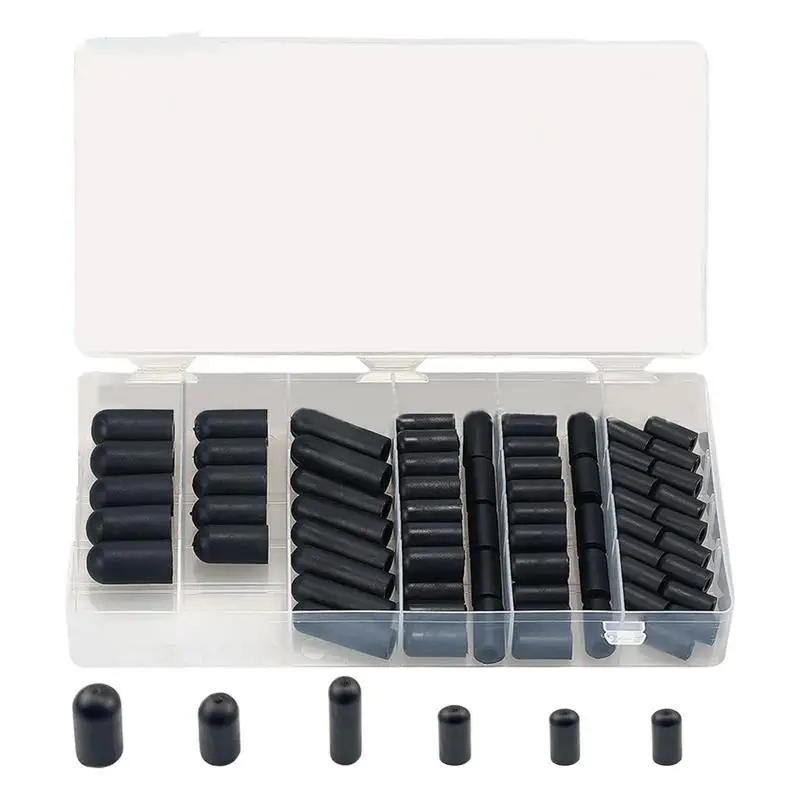 Automotive Replacement Carburetor Caps 80 Pieces Rubber Caps Flexible Vacuum 3/16 Inch 5/32 Inch 7/32 1/4 5/16