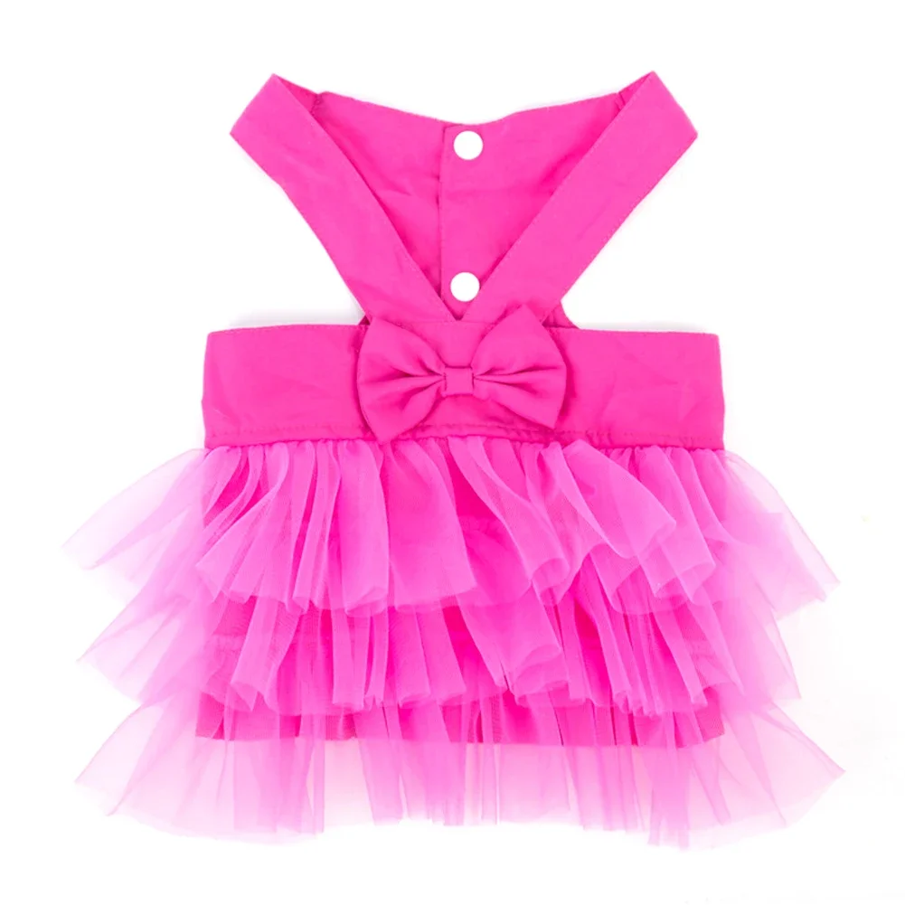 Elegant Lace Dog Dress with Bowknot - Breathable and Comfortable Pet Outfit