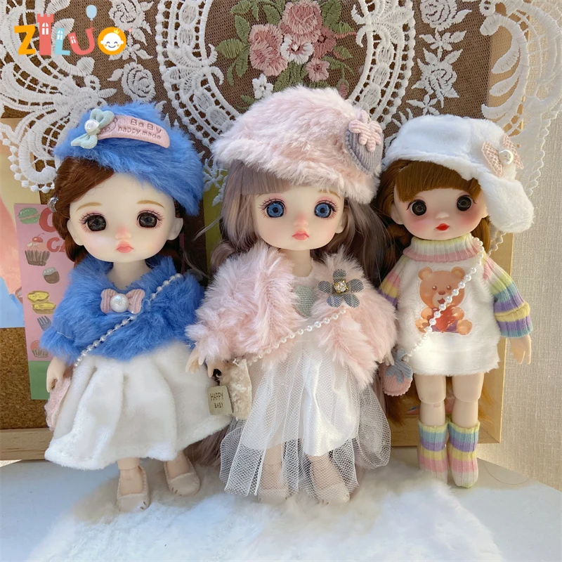 

16cm Dolls 1/8 BJD Doll Princess Dress Up Boneca Children's Munecas Toys Dolls for Girls Doll Multi-joint Kids Birthday Gift