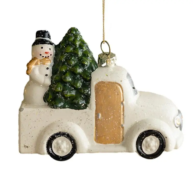 Special Shaped Miniature Tree Ornaments Merry Christmas Gift Tags Creative Car Ornament Tree Wall Hangings for Christmas