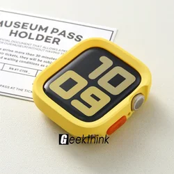 Candy Soft Silicone Protective Watch Case - Vibrant Bumper for 45mm (Yellow)
