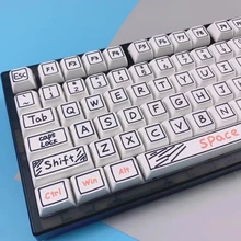 126 키 그래피티 키 캡 XDA 프로필 PBT 키 캡 Mx 스위치 기계식 키보드 사용자 정의 귀여운 애니메이션 키 캡 personalizadas
