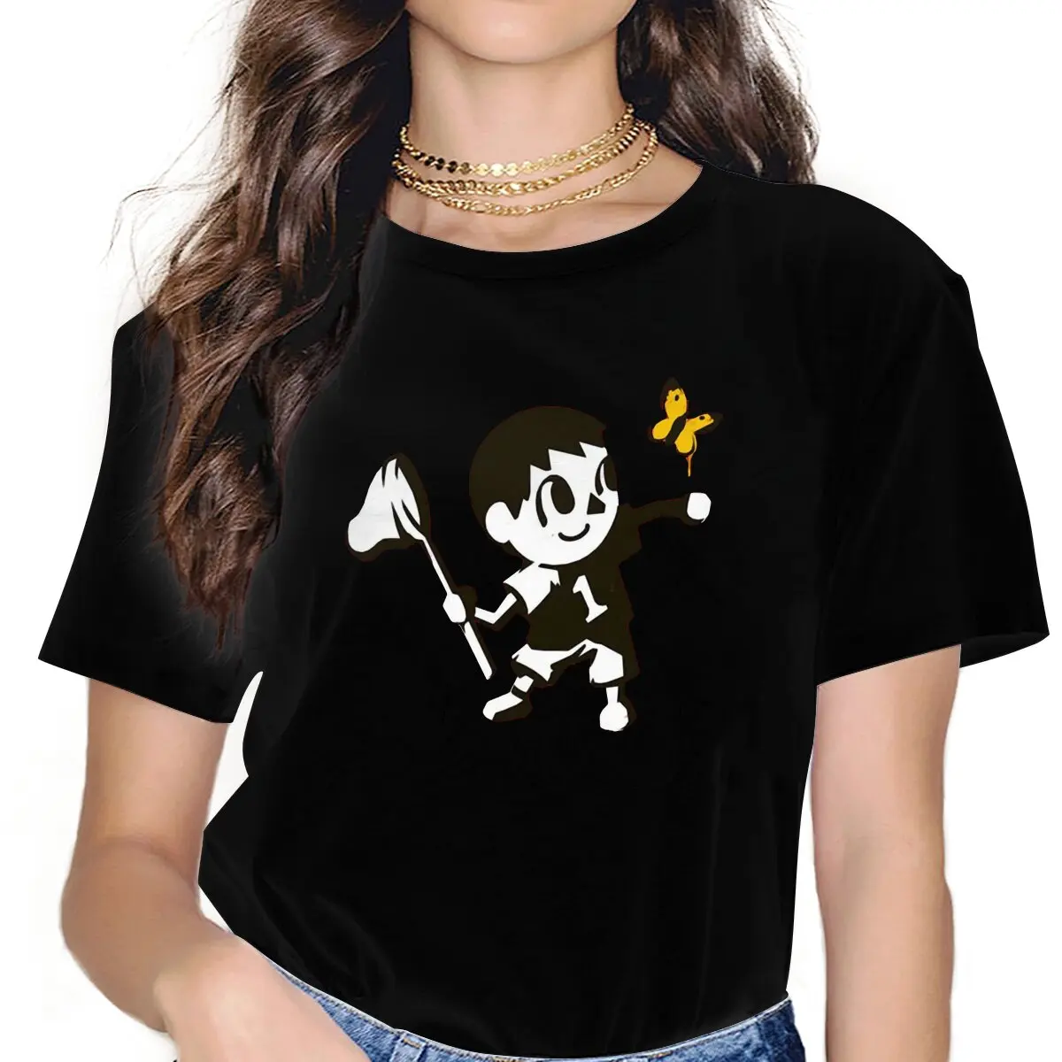 Banksy Crossing Camicie Femminili Animal Crossing New Horizons Oversize Vintage Abbigliamento Donna Harajuku Casual Femminile Blusas