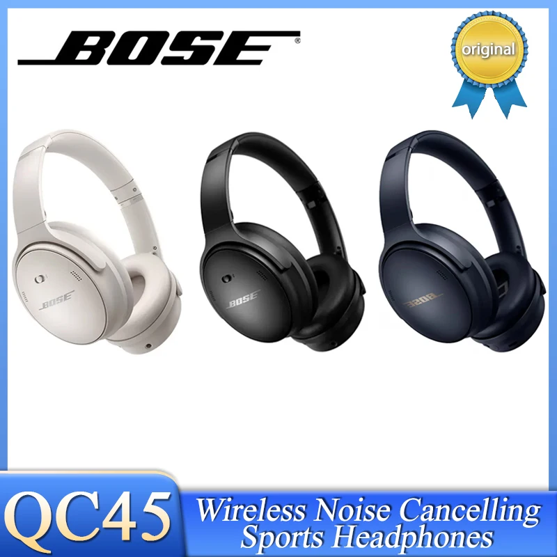Original Bose QuietComfort 45 Bluetooth Wireless Noise Cancelling Headphones Bass Headset Earphone With Mic Voice Assistant QC45