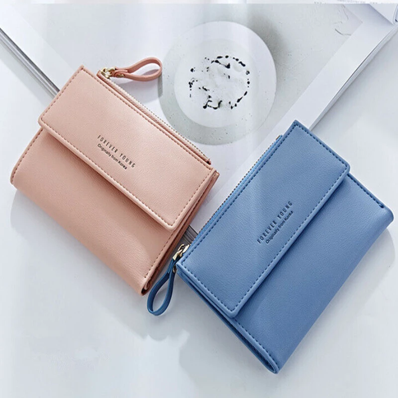 

Модный женский кошелек из искусственной кожи с зажимами для монет и карт, кошелек с зажимом, складная сумка 2023