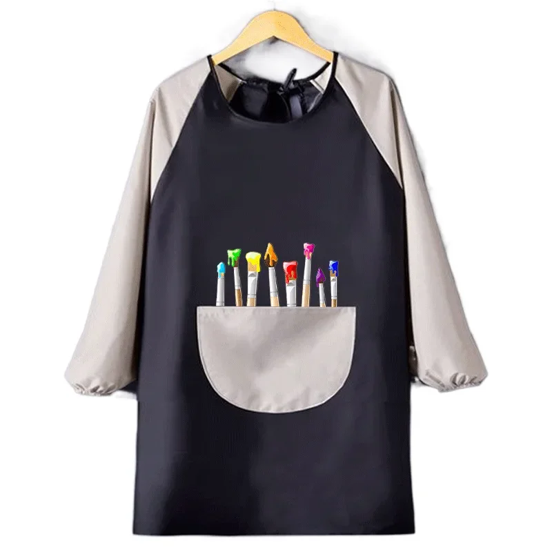 Children's Art Class Apron Waterproof Oil Resistant for Clay Sculpture Drawing And Calligraphy Primary School Students