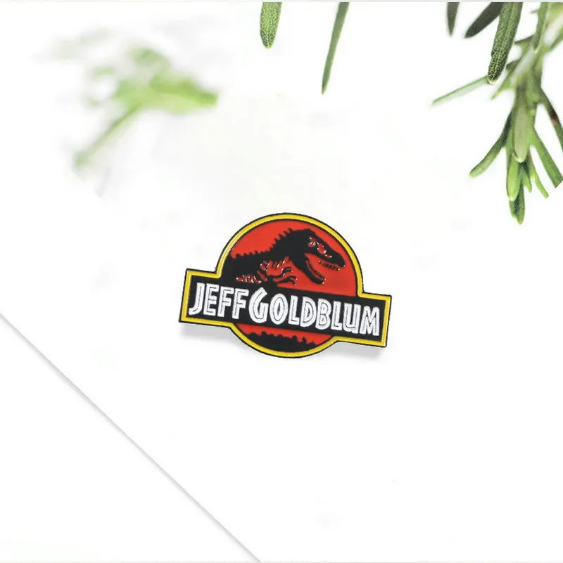 

Movie Jurassic Enamel Pins Dinosaur Badges Custom Brooches Pastel Lapel pin Denim Shirt Dark Punk Adventure Jewelry Gift Fans