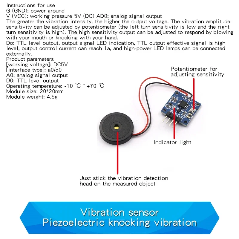 Highly Sensitive Vibration Sensor Module