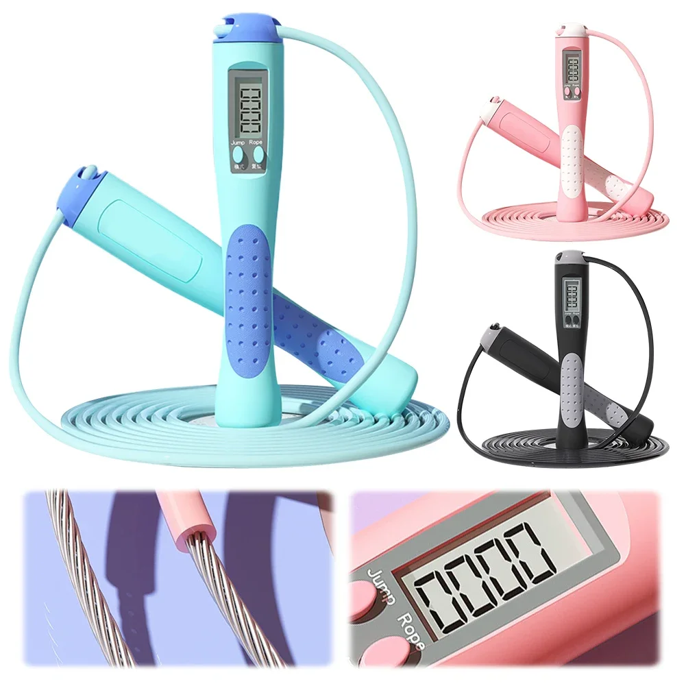 Counting Jump Rope Training Jump Rope Adjustable Skipping Long with Counter for Gym Fitness Exercise jump rope