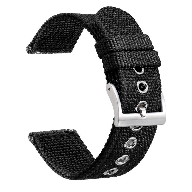 Nylon Canvas Sport Strap - Soft & Comfortable Quick Release Watchband Replacement