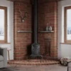 Stove Company Rustic 900 Square Foot Clean Cast Iron Log Burning Wood Stove Reaching Up 54000 BTUswith Cool Touch Safety Handle 6