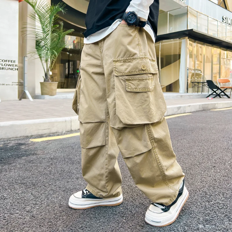 Boys' Wide-Leg Cargo Pants 4