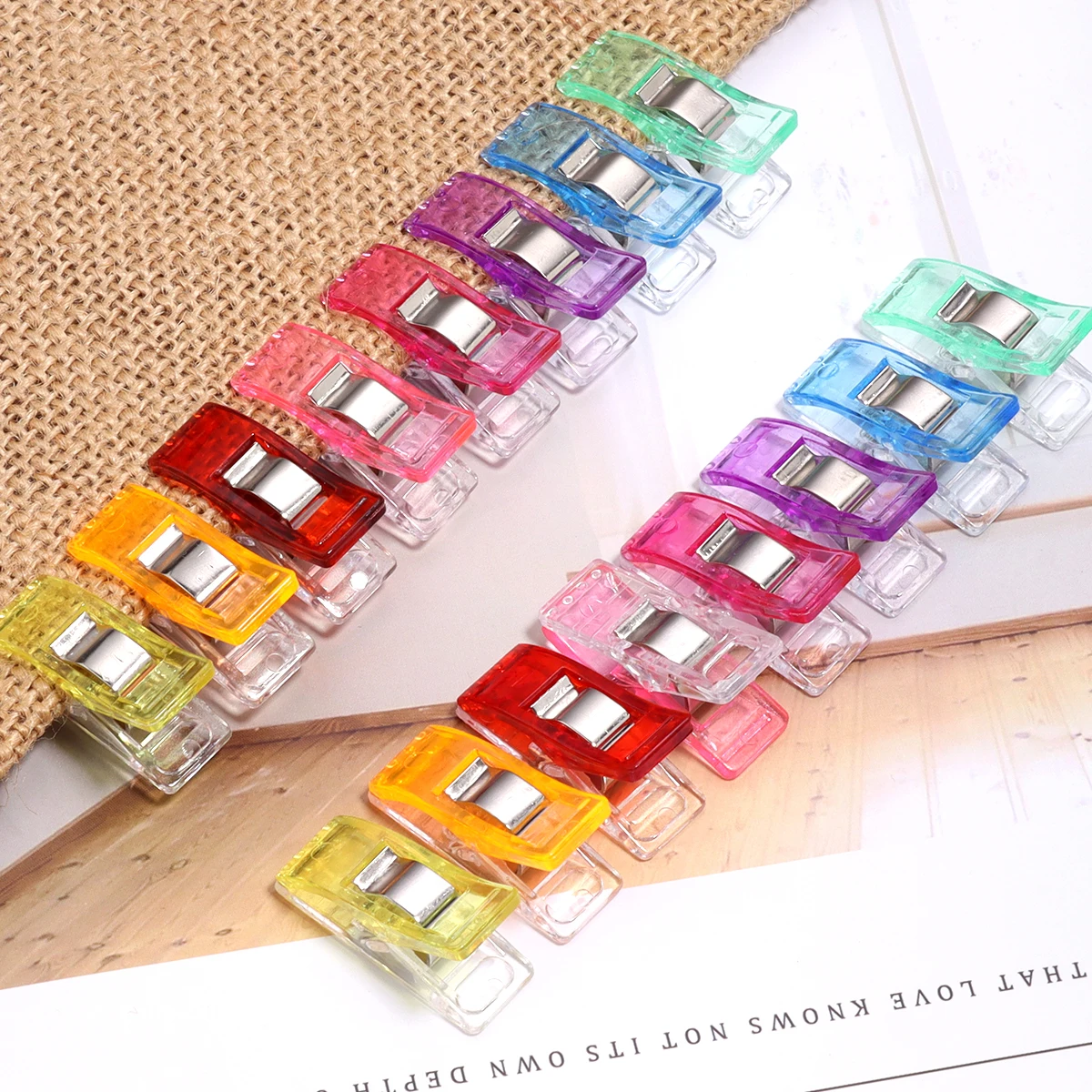 Sewing Clips Colorful Clips Multipurpose Plastic Craft Crocheting Knitting Safety Clothing Color Binding sewing clips garment clips plastic clips clothes clips 20-100pcs
