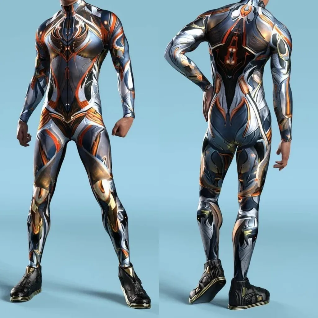 

Унисекс, кибер-панк, 3D цифровая печать, Хэллоуин, вечерние, одежда для ролевых игр, женский и мужской костюм для косплея, карнавальный комбинезон