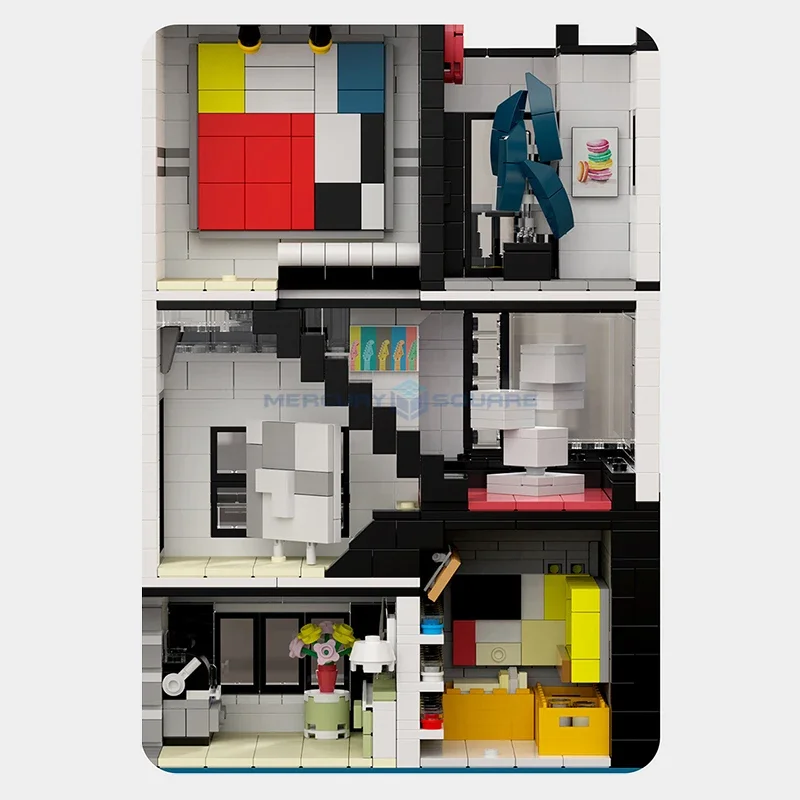 Novatown 쇼케이스 아트 갤러리 모델 빌딩 블록, MOC 10201 아이디어, 도시 모듈식 건축 벽돌, 장난감 선물, 어린이 소년 소녀